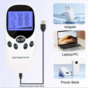 Digital Massage Instrument with USB Adapter - Black and White